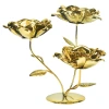 Moda nórdica cerámica galvanoplastia candelabros de flores creativo hogar escritorio hierro forjado candelabros de cera perfumada artesanía decoración expositores Item Picture